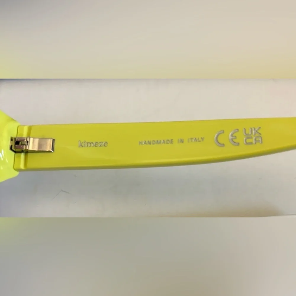 Kimeze  YELLOW SMOKE, 54mm Oval Sunglasses. One Size. NEW - Picture 5 of 6